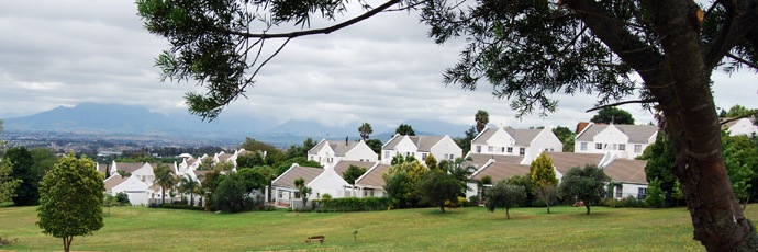 A row of suburban houses