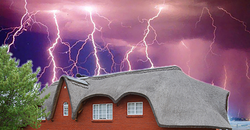 Thatch-house-lightning