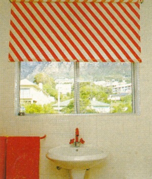 Small bathroom roller blind